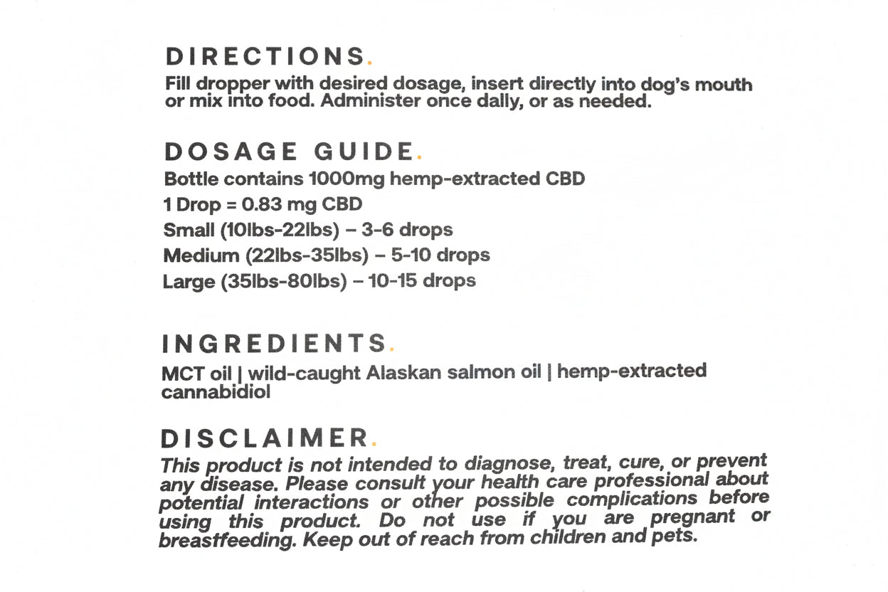 Paws CBD Wellness Tincture 1000mg